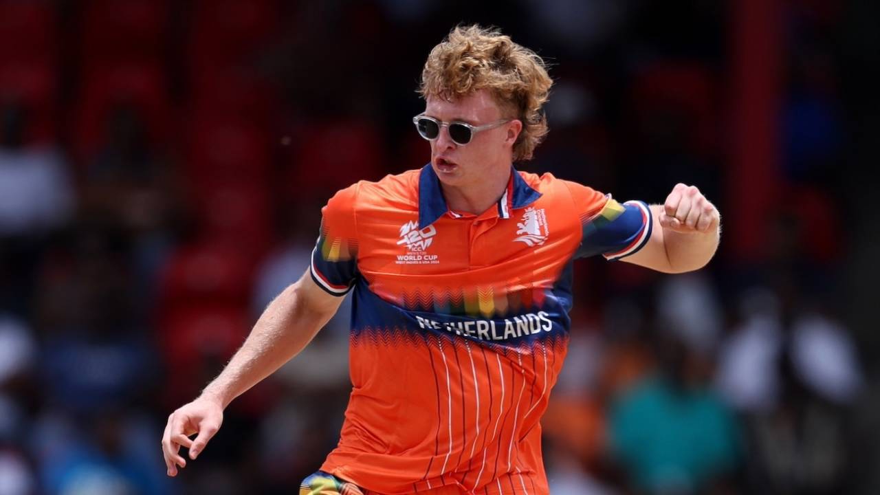 Tim Pringle dismissed the dangerous Towhid Hridoy, Bangladesh vs Netherlands, T20 World Cup 2024, Kingstown, June 13, 2024