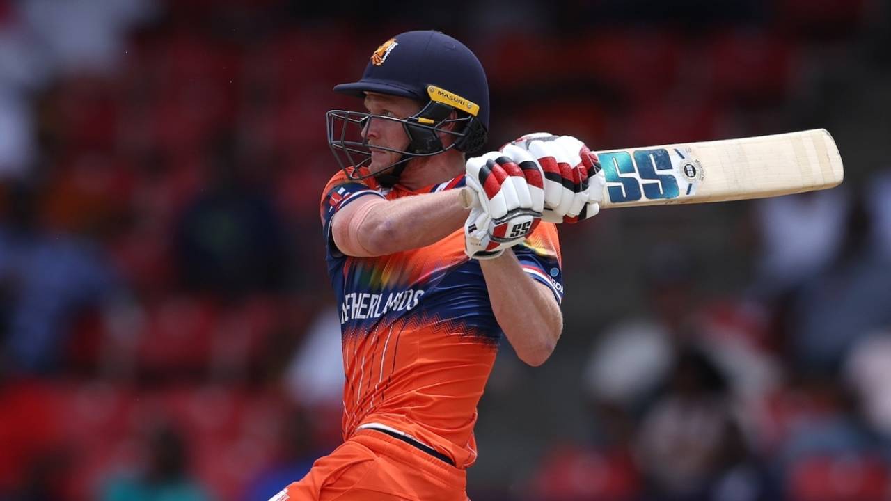 Sybrand Engelbrecht batted with intent, Bangladesh vs Netherlands, T20 World Cup 2024, Kingstown, June 13, 2024