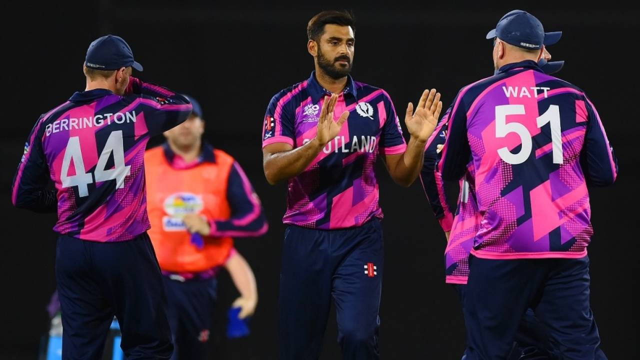 Safyaan Sharif struck first ball to get rid of Mitchell Marsh, Australia vs Scotland, T20 World Cup 2024, Gros Islet, June 15, 2024