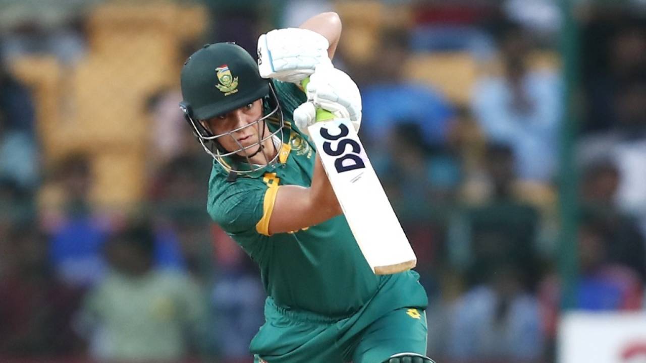 Marizanne Kapp helped rebuild the South African innings to an extent, India vs South Africa, 1st women's ODI, Bengaluru, June 16, 2024