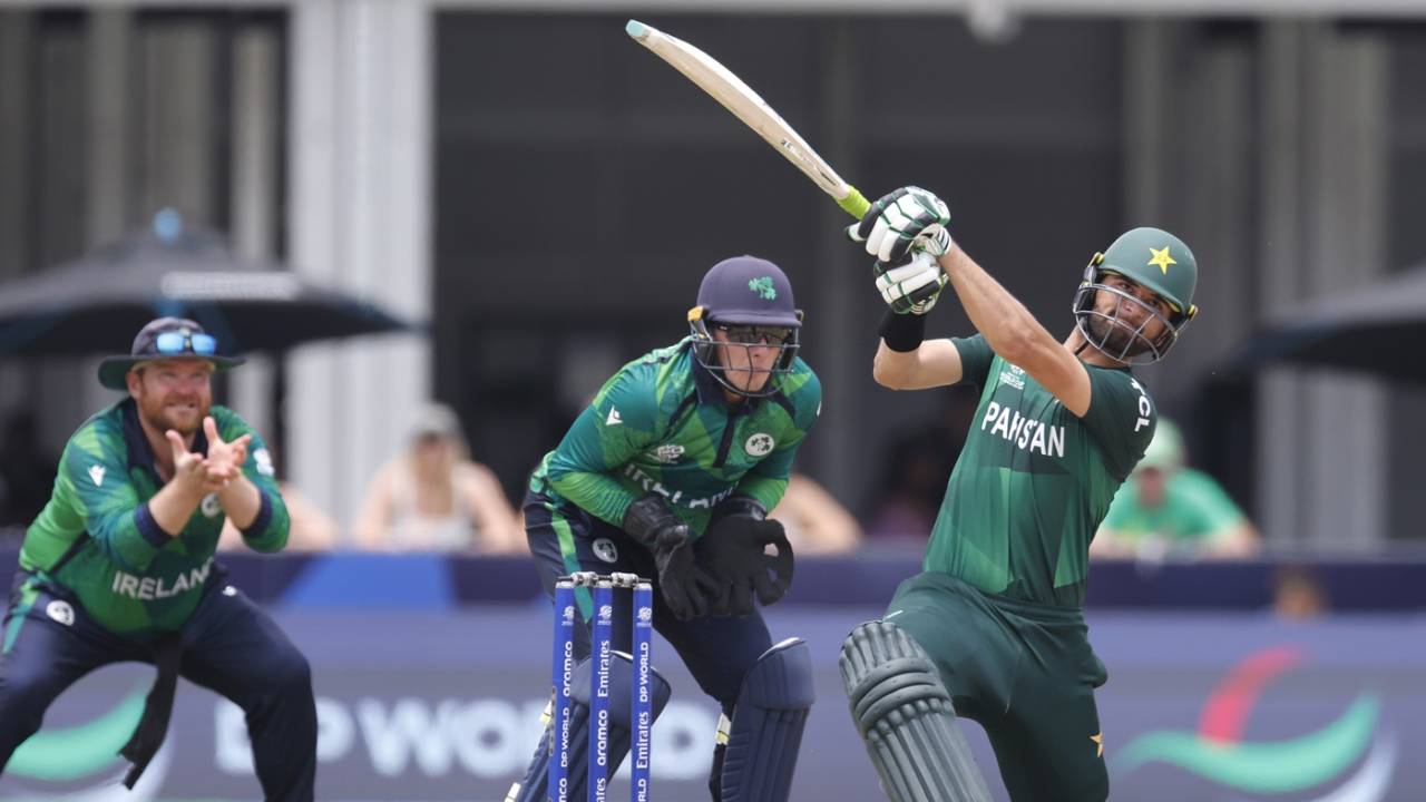 Shaheen Shah Afridi goes big, Ireland vs Pakistan, T20 World Cup 2024, Lauderhill, June 16, 2024