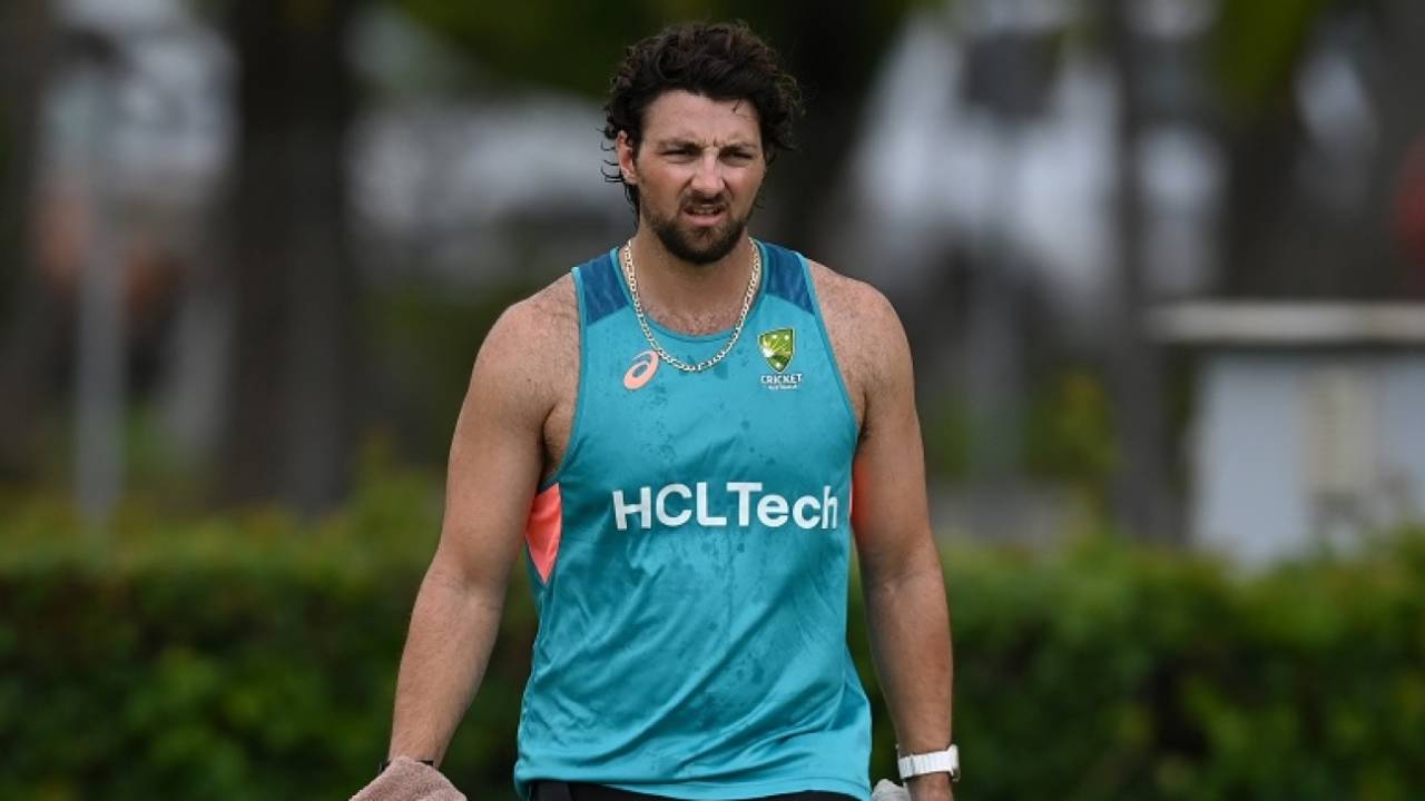 Tim David during a practice session, T20 World Cup 2024, Antigua, June 18, 2024