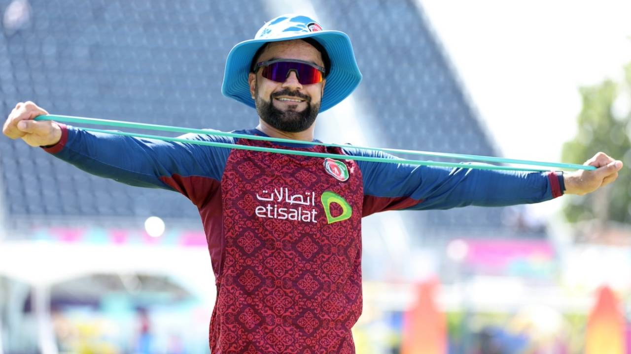 Rashid Khan gets ready to do battle against India, Afghanistan vs India, T20 World Cup Super Eight, Bridgetown, June 20, 2024