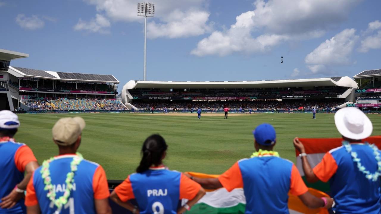The Kensington Oval soaks in the cricket amid the sunshine, Afghanistan vs India, T20 World Cup Super Eight, Bridgetown, June 20, 2024
