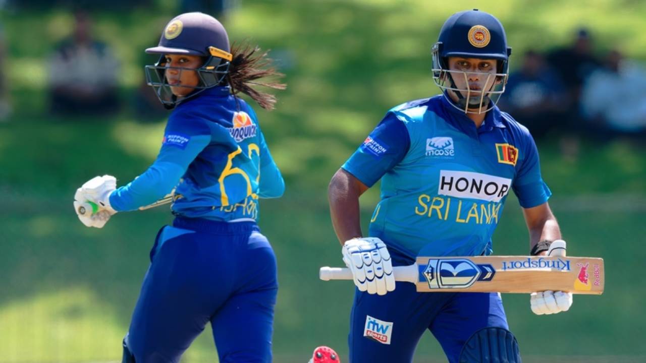 Vishmi Gunaratne and Chamari Athapaththu put up a solid opening stand, Sri Lanka vs Bangladesh, 3rd women's ODI, Hambantota, June 21, 2024