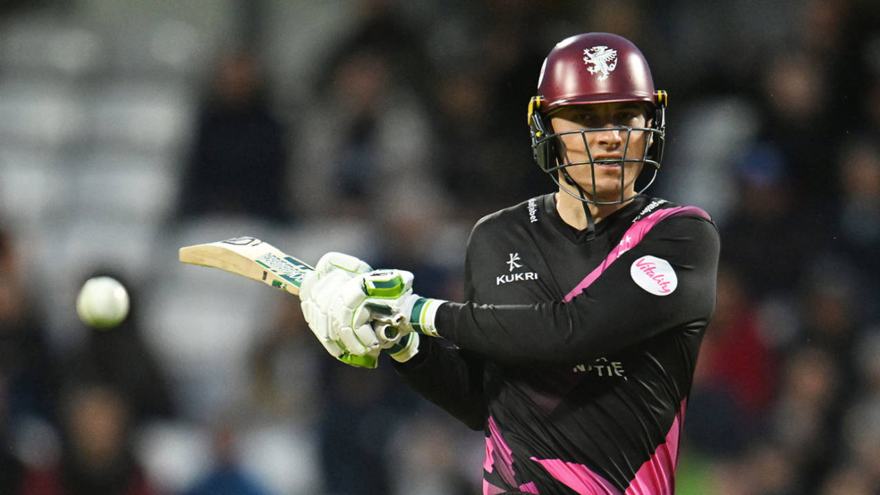 Tom Banton plays a shot, T20 Vitality Blast, Somerset vs Kent, Taunton, June 14, 2024