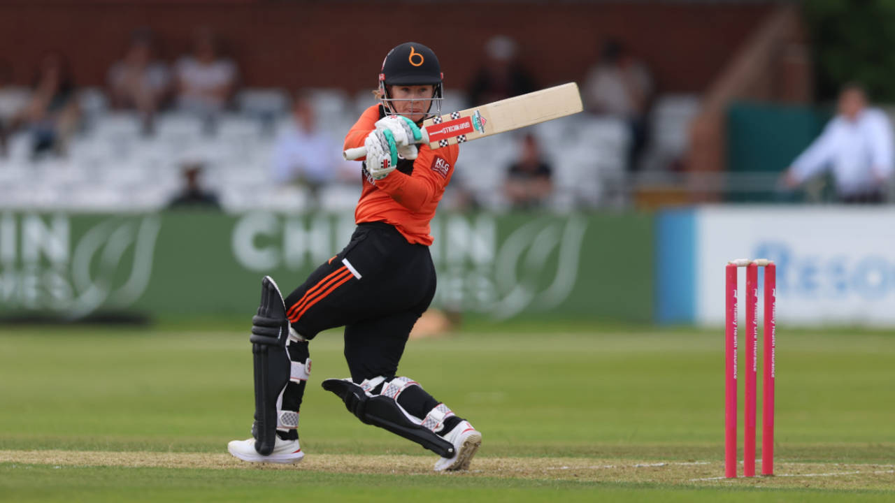 Tammy Beaumont lead The Blaze's run-chase against Central Sparks, The Blaze vs Central Sparks, Charlotte Edwards Cup, 1st semi-final, Derby, June 22, 2024