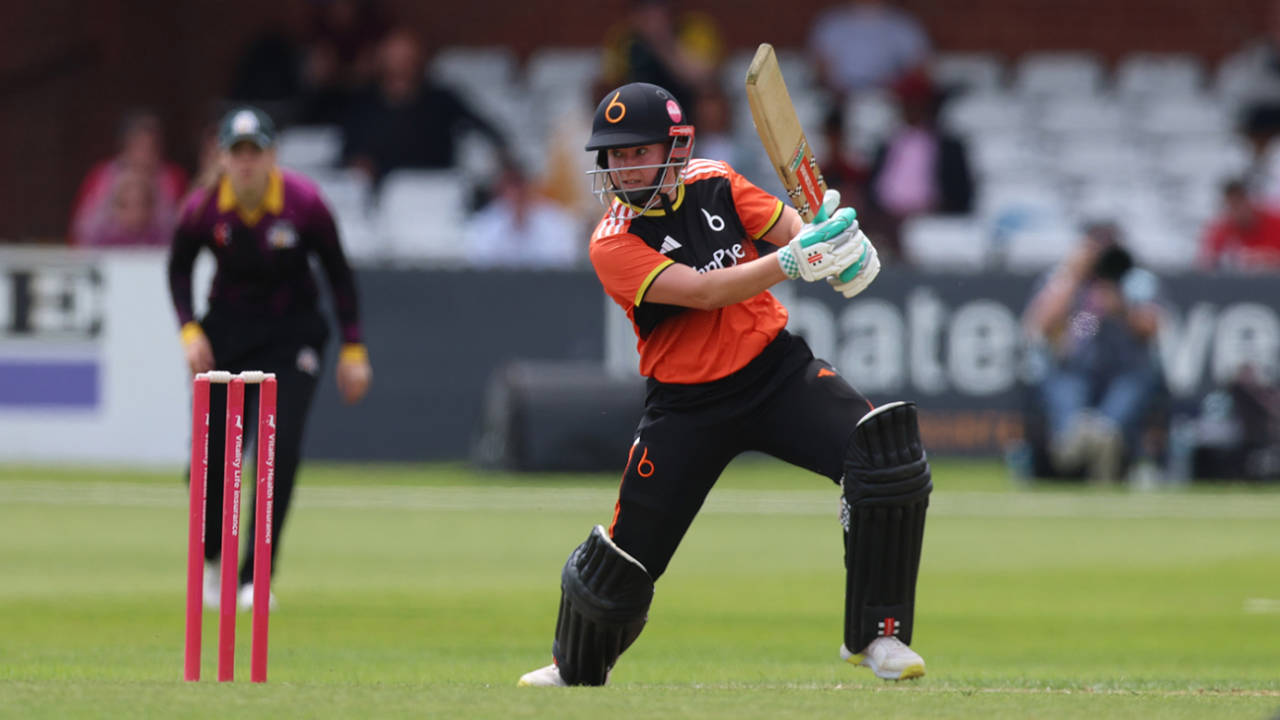 Kathryn Bryce's 44 from 39 balls took Blaze to the brink of victory, Central Sparks vs The Blaze, Charlotte Edwards Cup, 1st semi-final, Derby, June 22, 2024