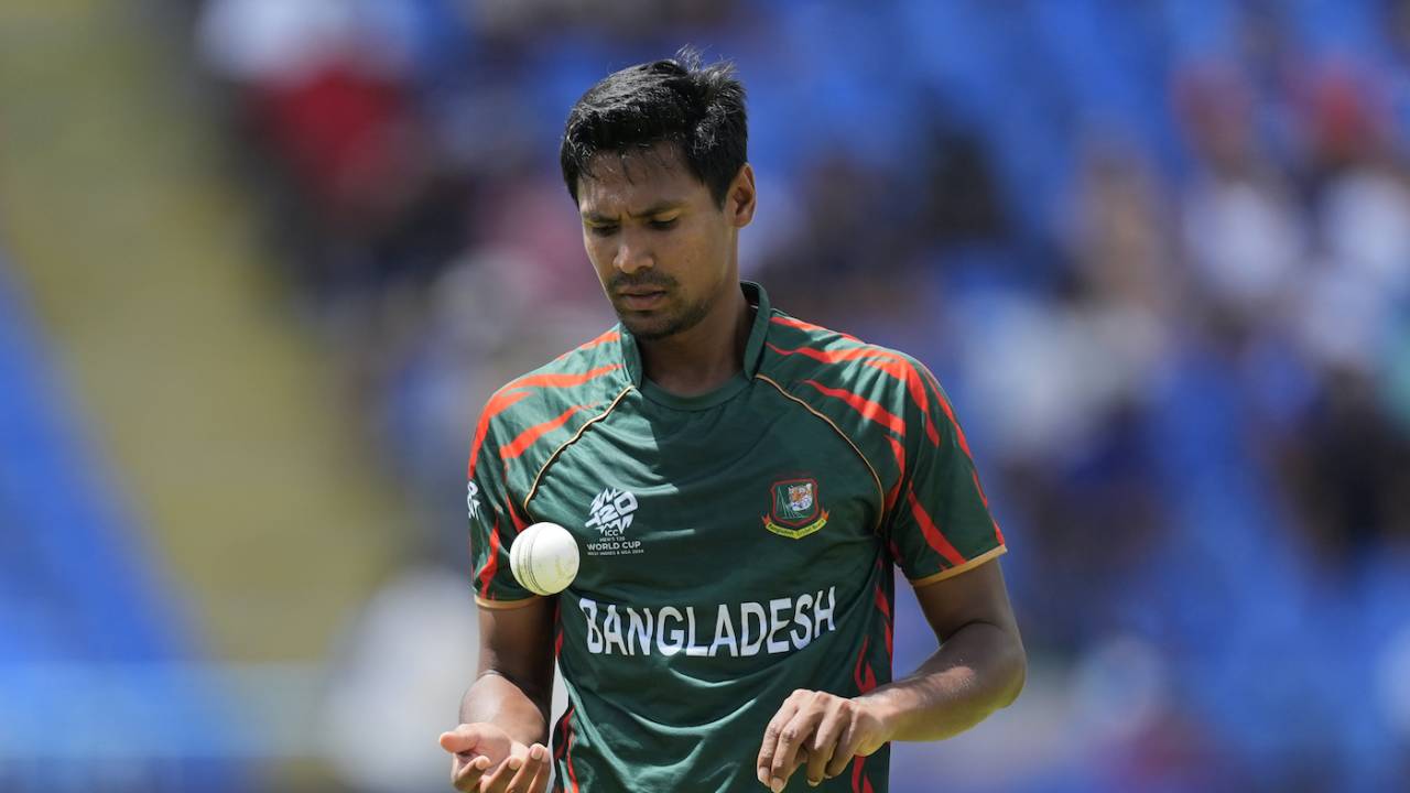 Mustafizur Rahman had an off-day with the ball, Bangladesh vs India, Super Eight, T20 World Cup, Antigua, June 22, 2024