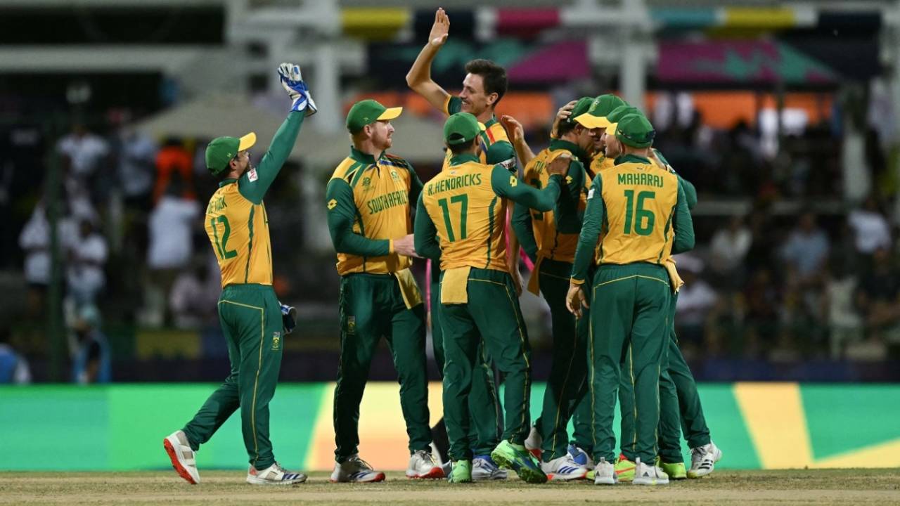 Marco Jansen struck in the first over to get rid of Shai Hope, West Indies vs South Africa, T20 World Cup 2024, Super Eight, North Sound, June 23, 2024