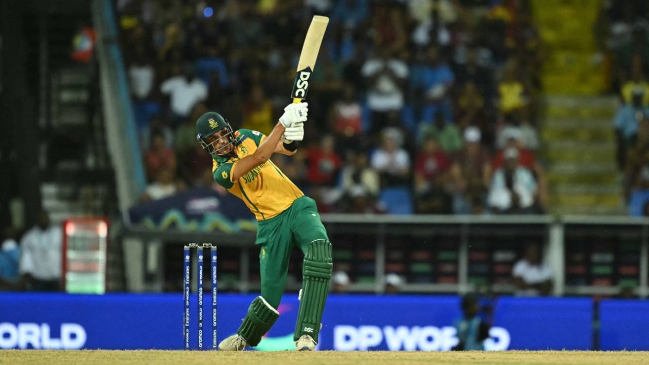 Marco Jansen hits the winning six, West Indies vs South Africa, T20 World Cup 2024, Super Eight, North Sound, June 23, 2024