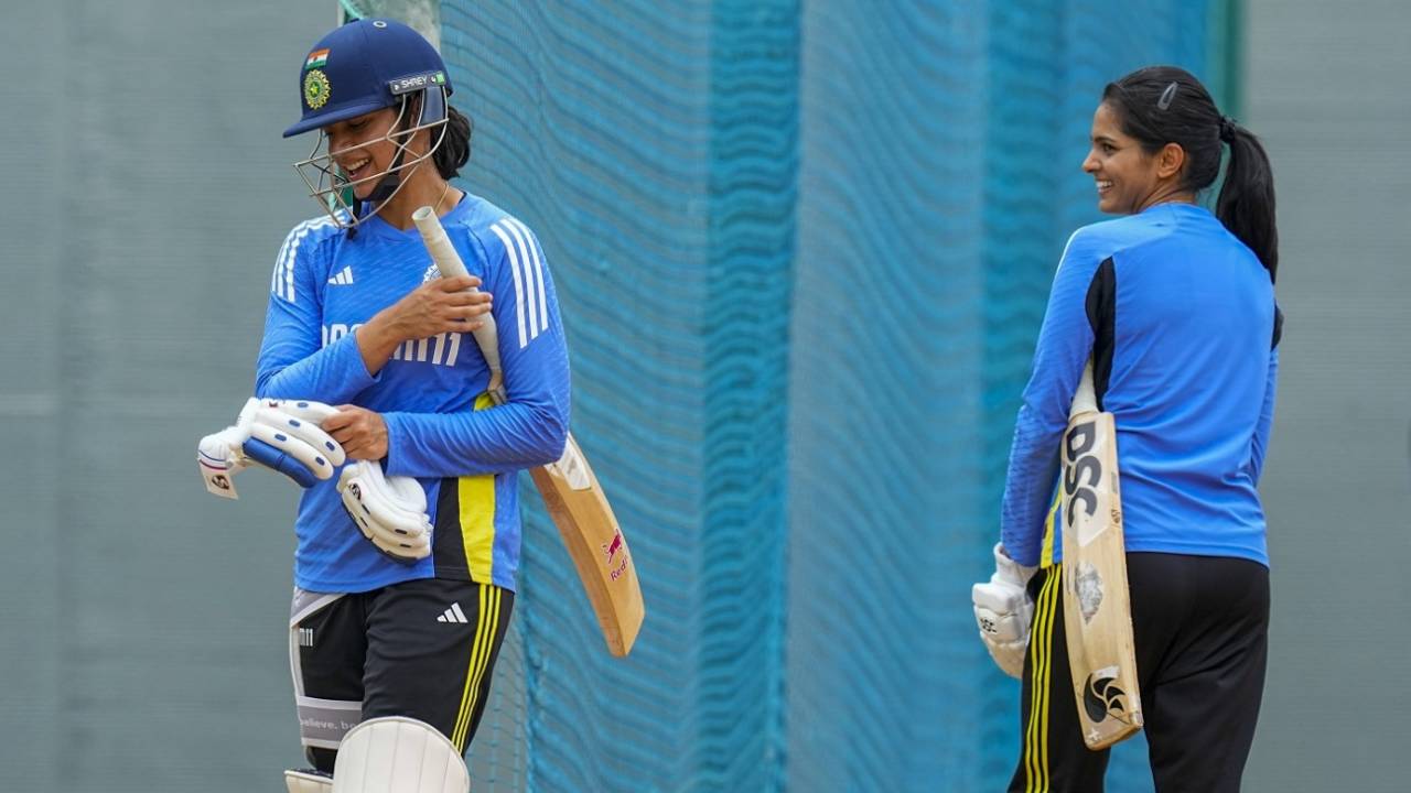 Smriti Mandhana and Priya Punia at a training session, Chennai, June 26, 2024