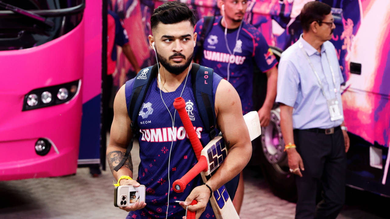 Riyan Parag arrives at the game, Rajasthan Royals vs Kolkata Knight Riders, IPL 2024, Guwahati, May 19, 2024