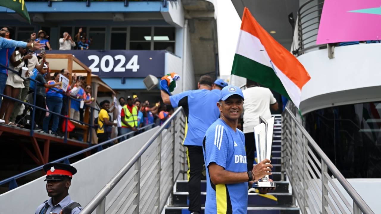 Signing off on a high - Rahul Dravid's stint as India head coach came to an end, but on a high, India vs South Africa, T20 World Cup final, Bridgetown, Barbados, June 29, 2024