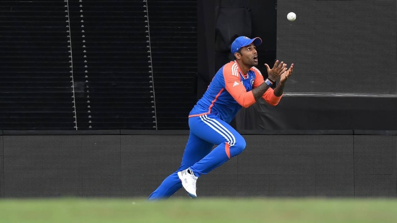 Suryakumar Yadav took an excellent catch under pressure to dismiss David Miller, India vs South Africa, T20 World Cup final, Bridgetown, Barbados, June 29, 2024