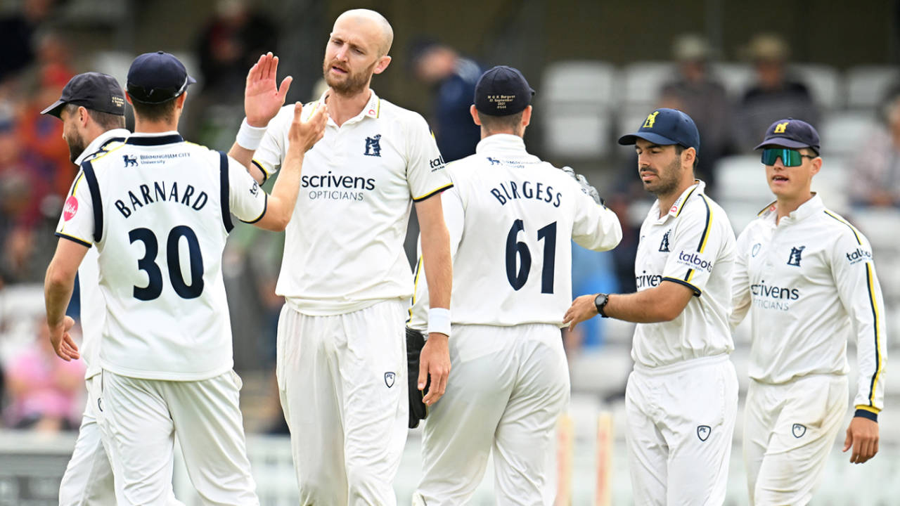 Oliver Hannon-Dalby's six-for secured a handsome lead for the visitors, Somerset vs Warwickshire, County Championship, Taunton, July 2, 2024