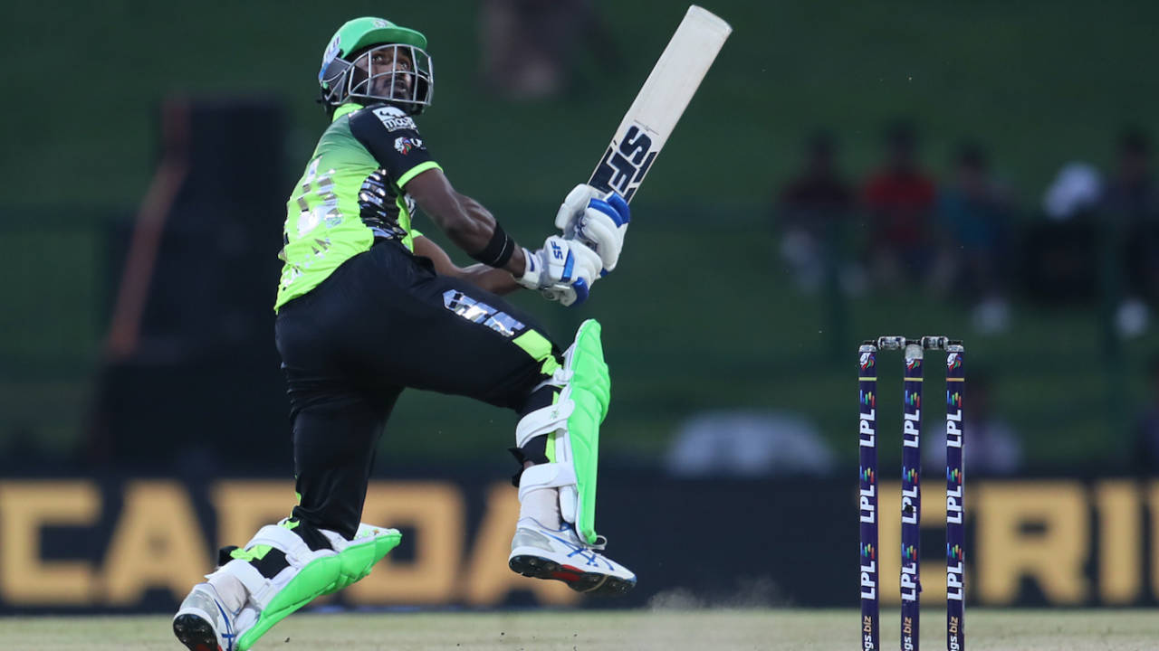 Sahan Arachchige hit the match-winning boundary off the last ball, Galle Marvels vs Jaffna Kings, Lanka Premier League 2024, Pallekele, July 2, 2024