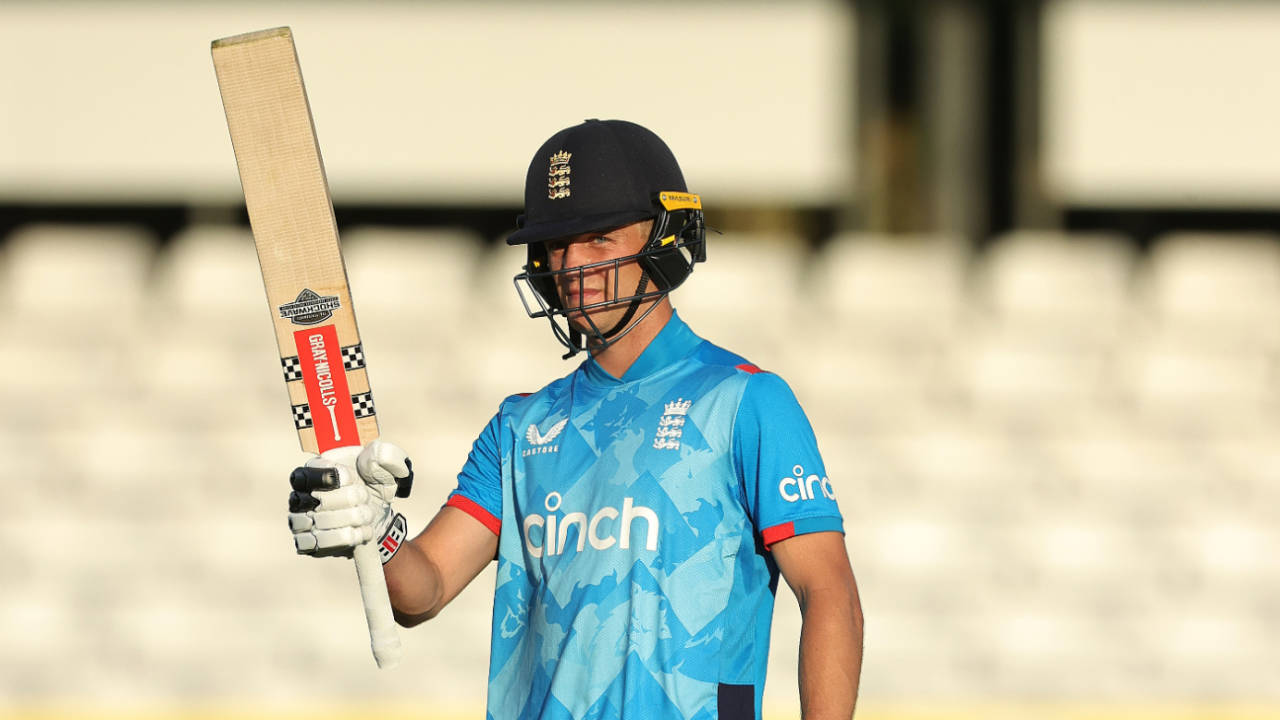 Luc Benkenstein celebrates, England vs Sri Lanka, 2nd Youth ODI, Chelmsford, July 1, 2024
