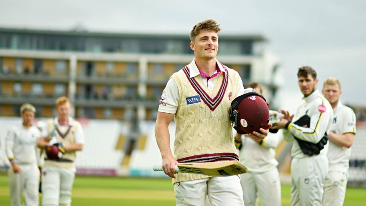 Tom Abell walks off after his 152 not out secured victory, Somerset vs Warwickshire, County Championship, Taunton, July 3, 2024