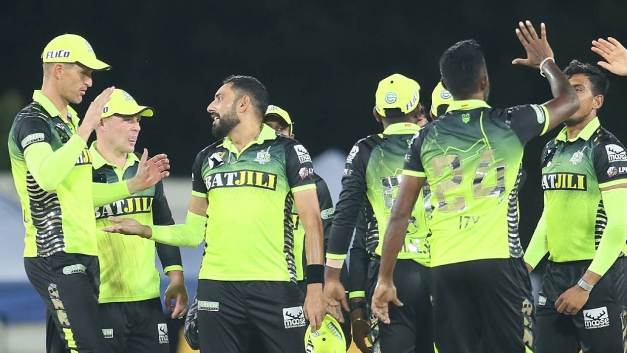 Zahoor Khan picked two wickets and flummoxed the batters with his slower balls, Galle Marvels vs Jaffna Kings, LPL 2024, Dambulla, July 5, 2024