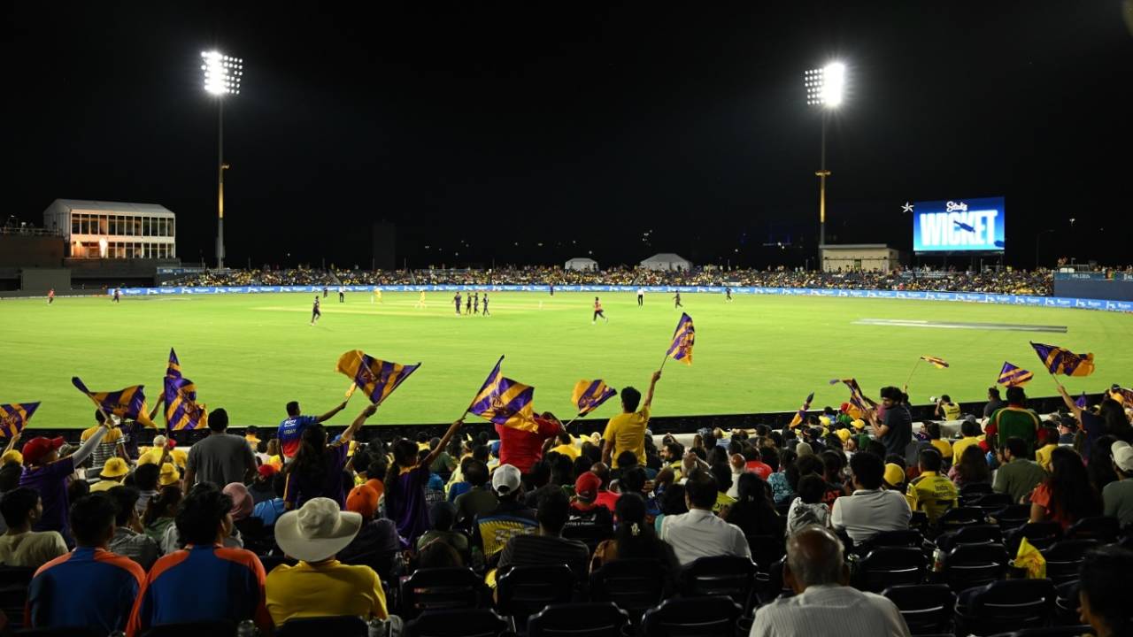 It was a packed house at the Grand Prairie Stadium in Dallas, Texas Super Kings vs LA Knight Riders, Major League Cricket, Dallas, July 5, 2024