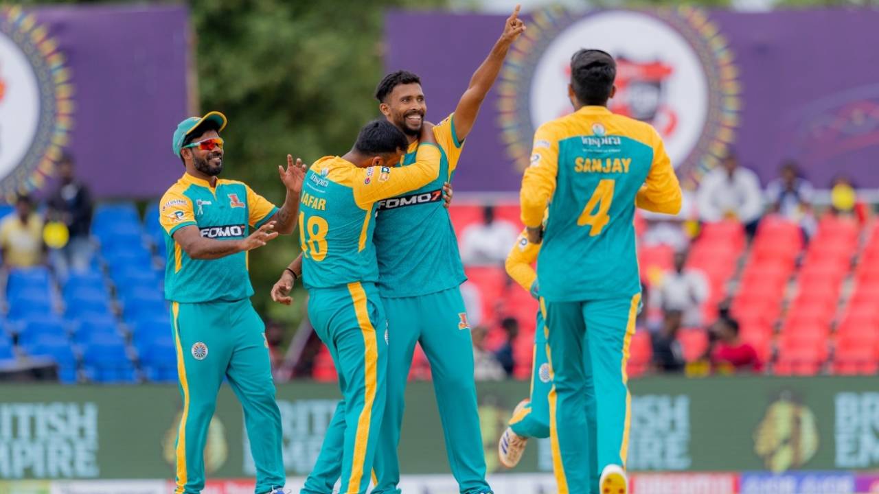 K Easwaran bagged six wickets for Trichy Grand Cholas, Dindigul Dragons vs Trichy Grand Cholas, TNPL 2024, Salem, July 6, 2024