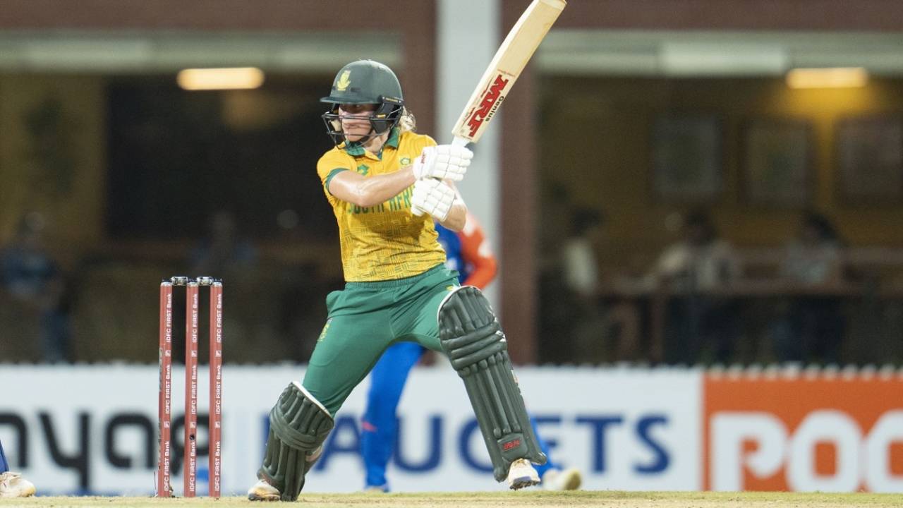 Anneke Bosch started slowly before accelerating at the death, India vs South Africa, 2nd women's T20I, Chennai, July 7, 2024