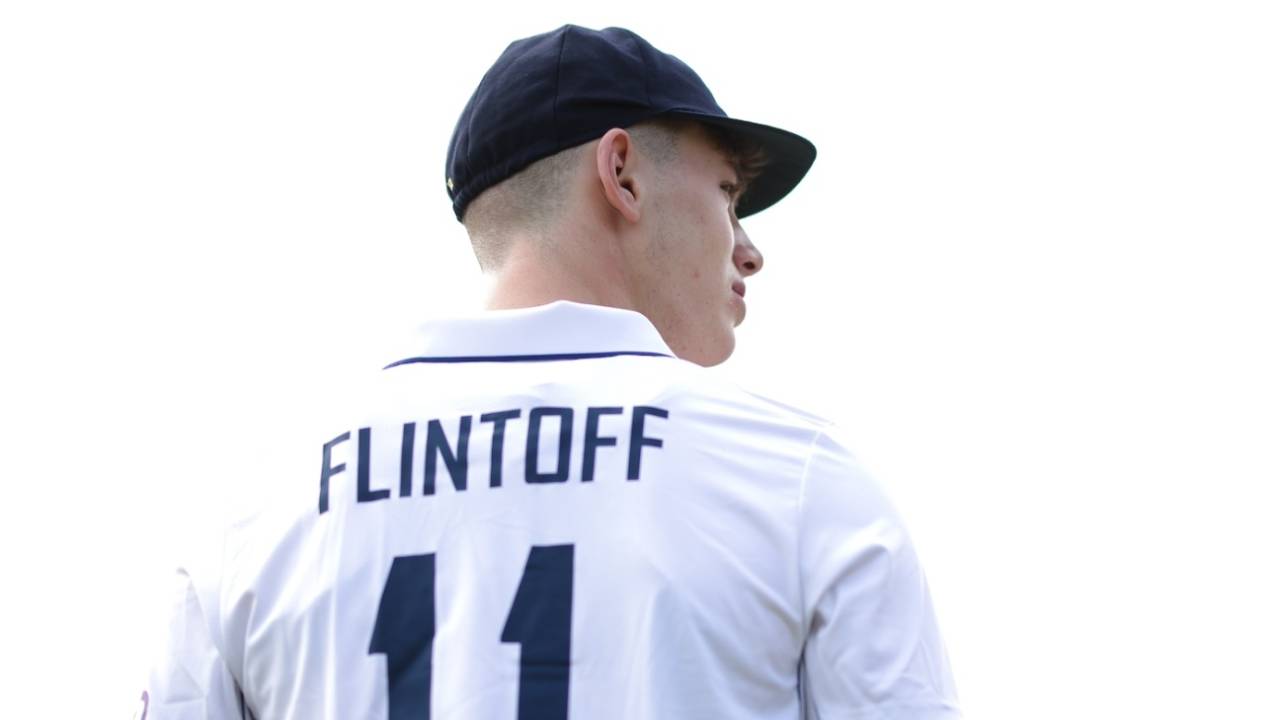 Rocky Flintoff keeps a watch on proceedings, England Under-19 vs Sri Lanka Under-19, 1st unofficial Test, 1st day, Wormsley, July 8, 2024