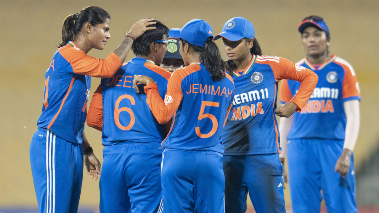 India's spinners - Radha Yadav, Deepti Sharma, and Shreyanka Patil - were on a roll, India vs South Africa, 3rd Women's T20I, Chennai, July 9, 2024