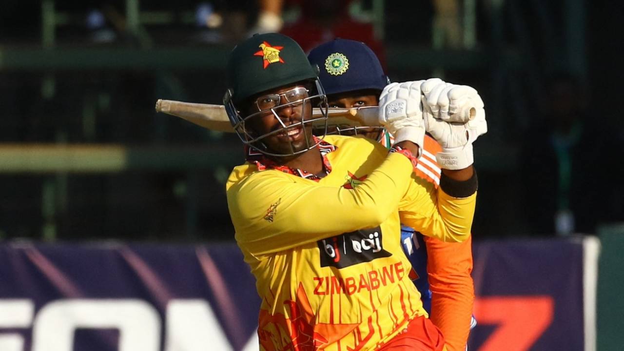 Dion Myers hit an unbeaten 65 to lead Zimbabwe's fight, Zimbabwe vs India, 3rd T20I, Harare, July 10, 2024