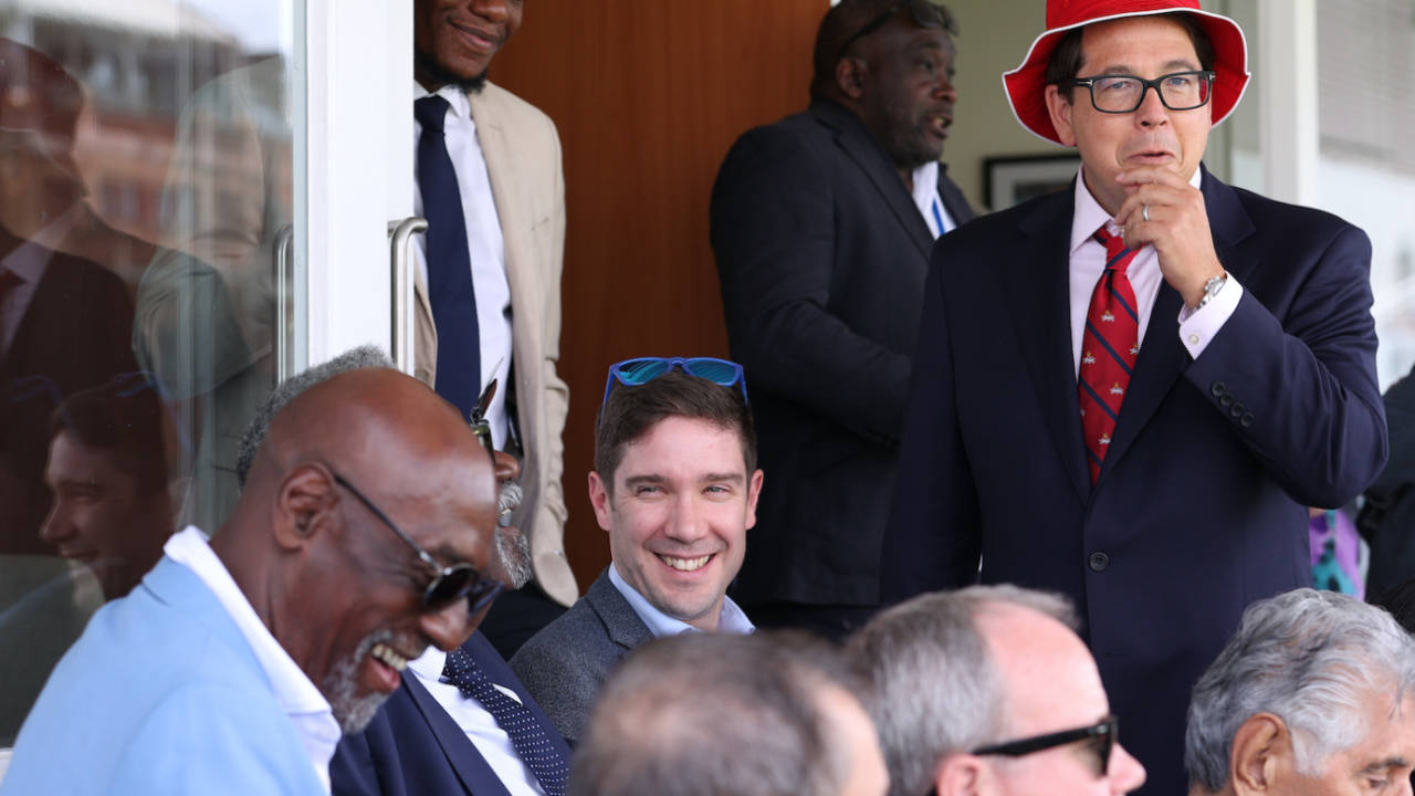 Comedian Michael McIntyre manages to make Viv Richards laugh, England vs West Indies, 1st Men's Test, Lord's, 2nd day, July 11, 2024
