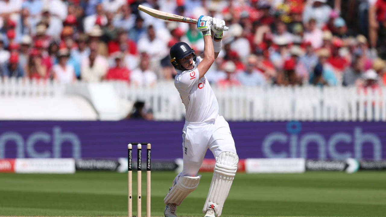 Jamie Smith hit two huge sixes over midwicket during his 70 on debut, England vs West Indies, 1st Men's Test, Lord's, 2nd day, July 11, 2024