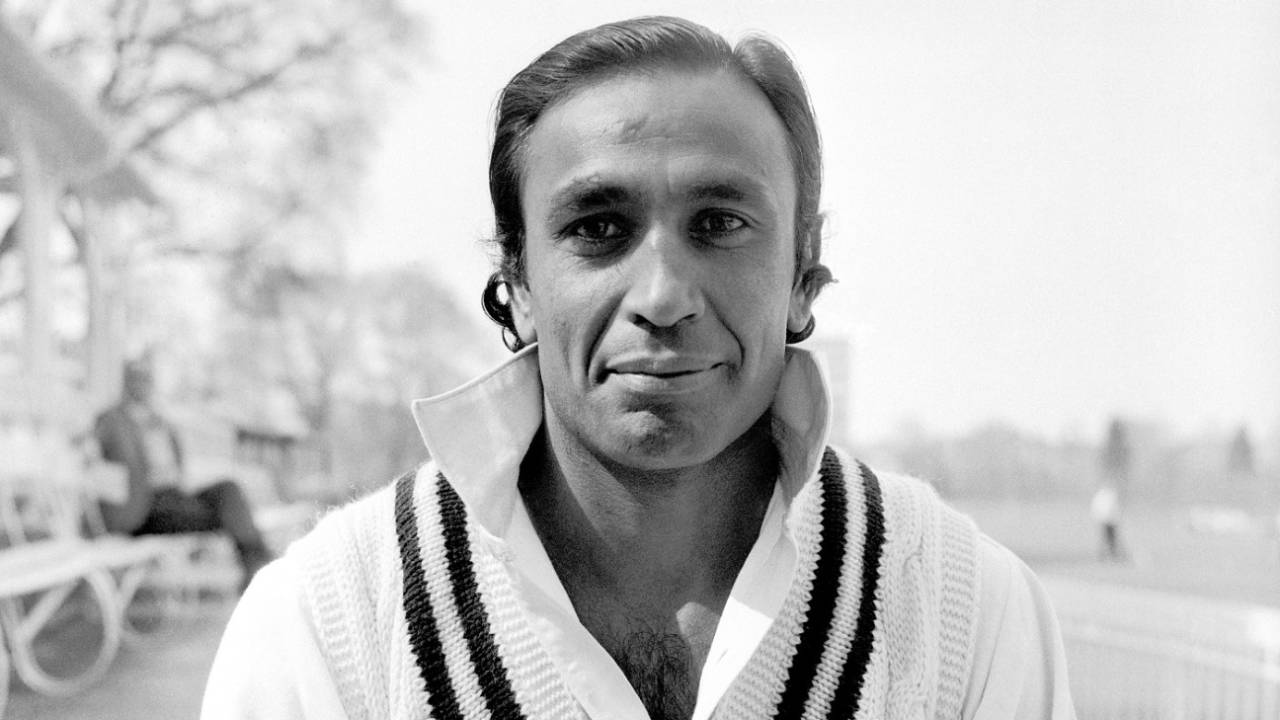 Billy Ibadulla strikes a pose, Warwickshire, April 14, 1971