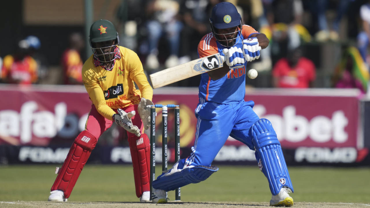 Sanju Samson hit one four and four sixes, Zimbabwe vs India, 5th Men's T20I, Harare, July 14, 2024
