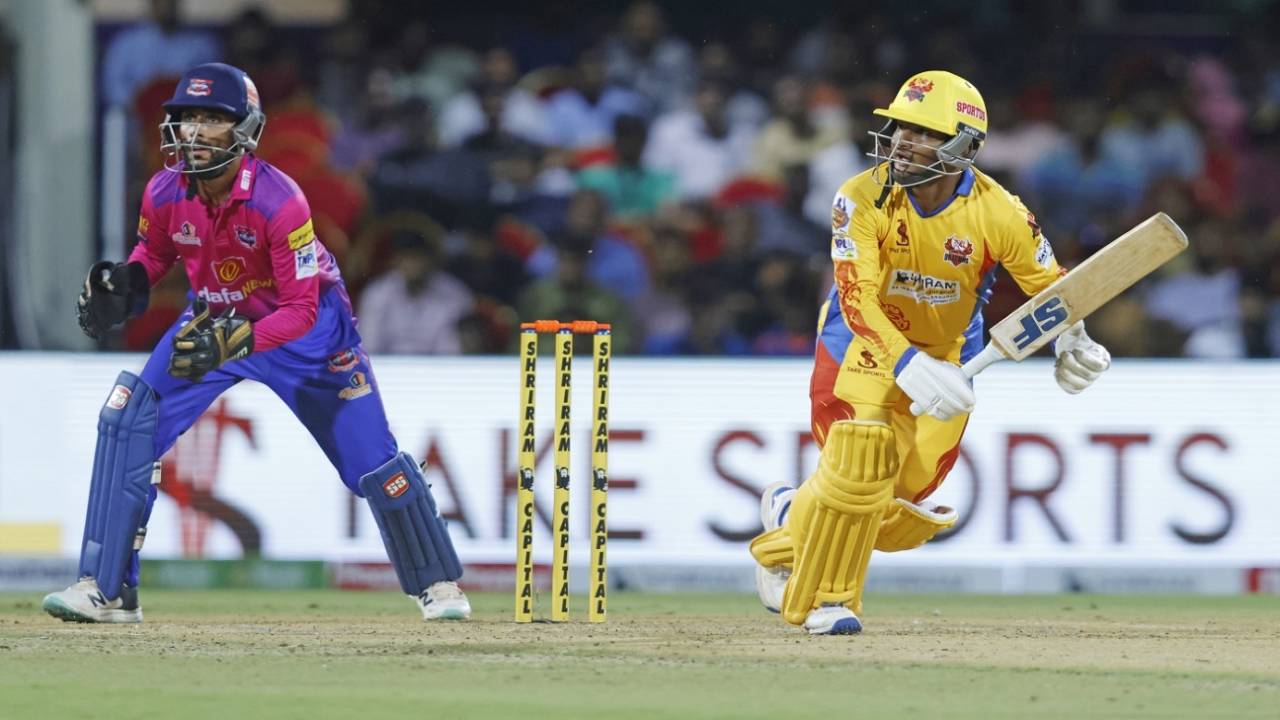 Boopathi Kumar guided Dindigul Dragons home in a rain-hit game, Dindigul Dragons vs IDream Tiruppur Tamizhans, TNPL 2024, Coimbatore, July 17, 2024
