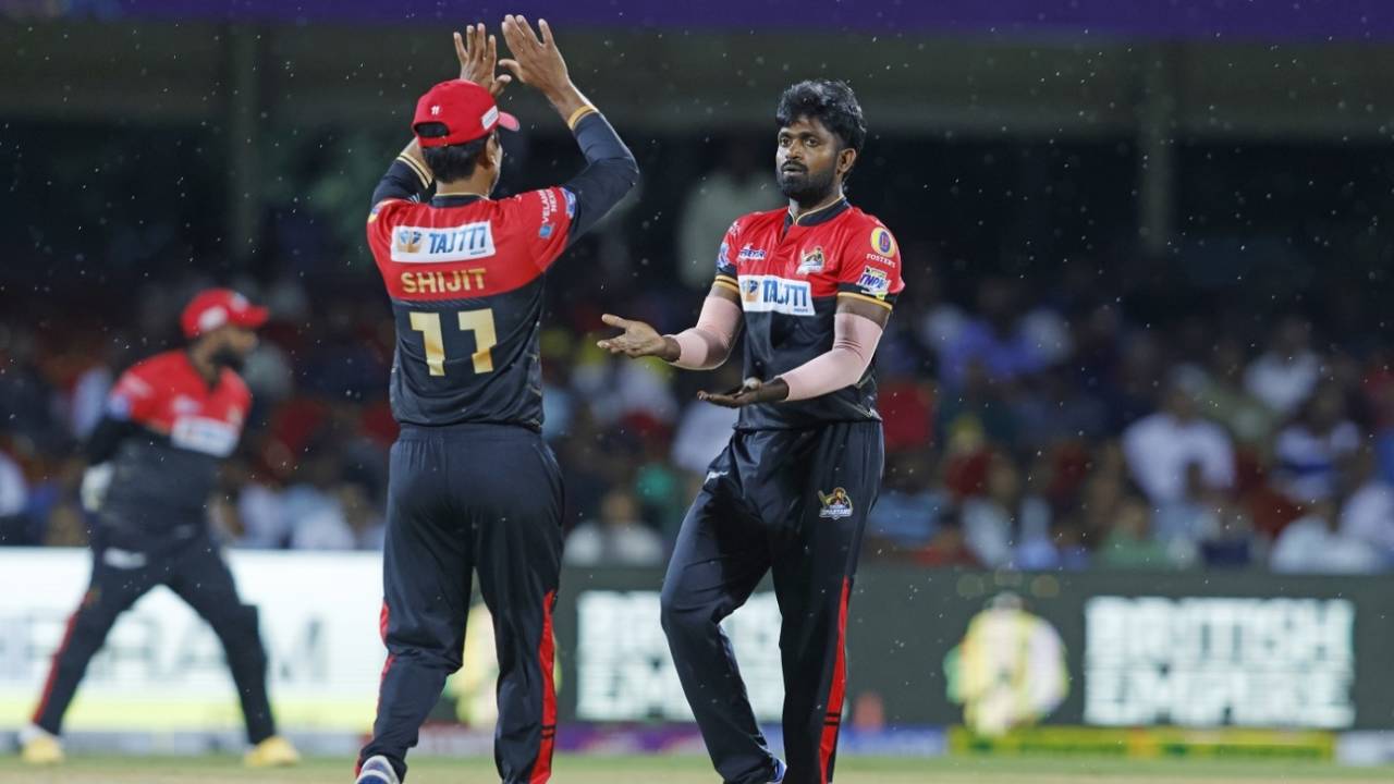 M Poiyamozhi used his slower variations to good effect, Chepauk Super Gillies vs Lyca Kovai Kings, TNPL 2024, Coimbatore, July 18, 2024