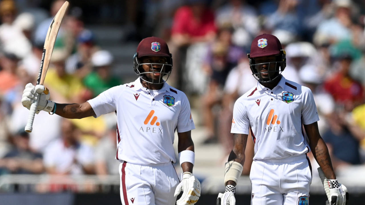 Kavem Hodge and Alick Athanaze batted through the afternoon session, England vs West Indies, 2nd Test, Nottingham, 2nd day, July 19, 2024