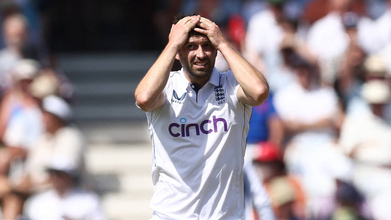 Mark Wood beat the bat regularly but went wicketless, England vs West Indies, 2nd Men's Test, Nottingham, 2nd day, July 19, 2024