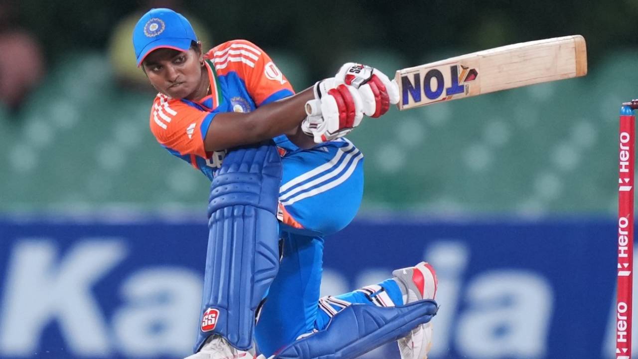 D Hemalatha scored her T20I best of 47 in a 122-run opening stand with Shafali Verma, India vs Nepal, Women's Asia Cup 2024, Dambulla, July 23, 2024