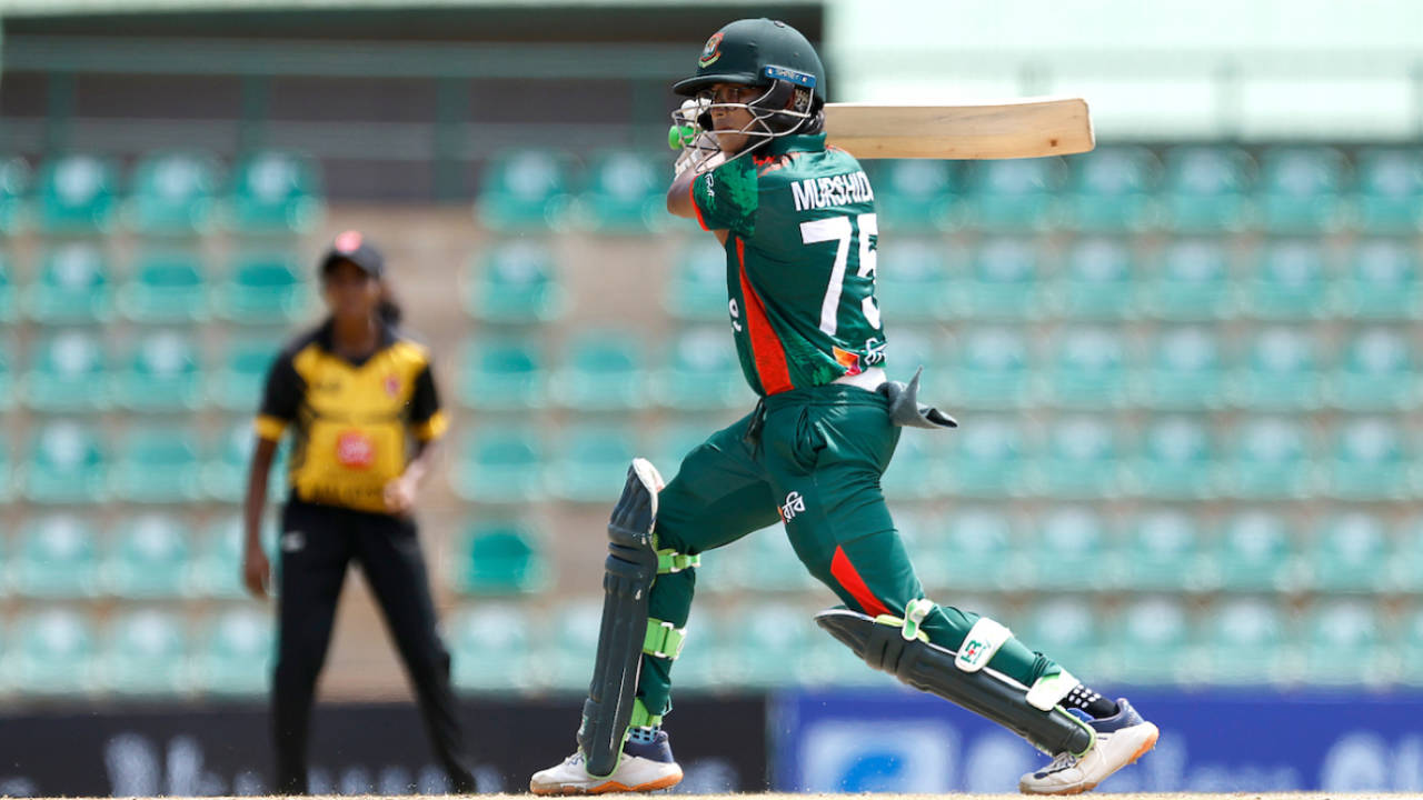 Murshida Khatun scored her T20I best of 80 off 59, Bangladesh vs Malaysia, Women's Asia Cup 2024, Dambulla, July 24, 2024