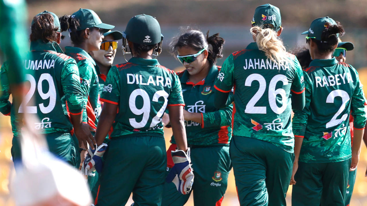 Bangladesh struck twice inside the powerplay with Nahida Akter picking up one, Bangladesh vs Malaysia, Women's Asia Cup 2024, Dambulla, July 24, 2024