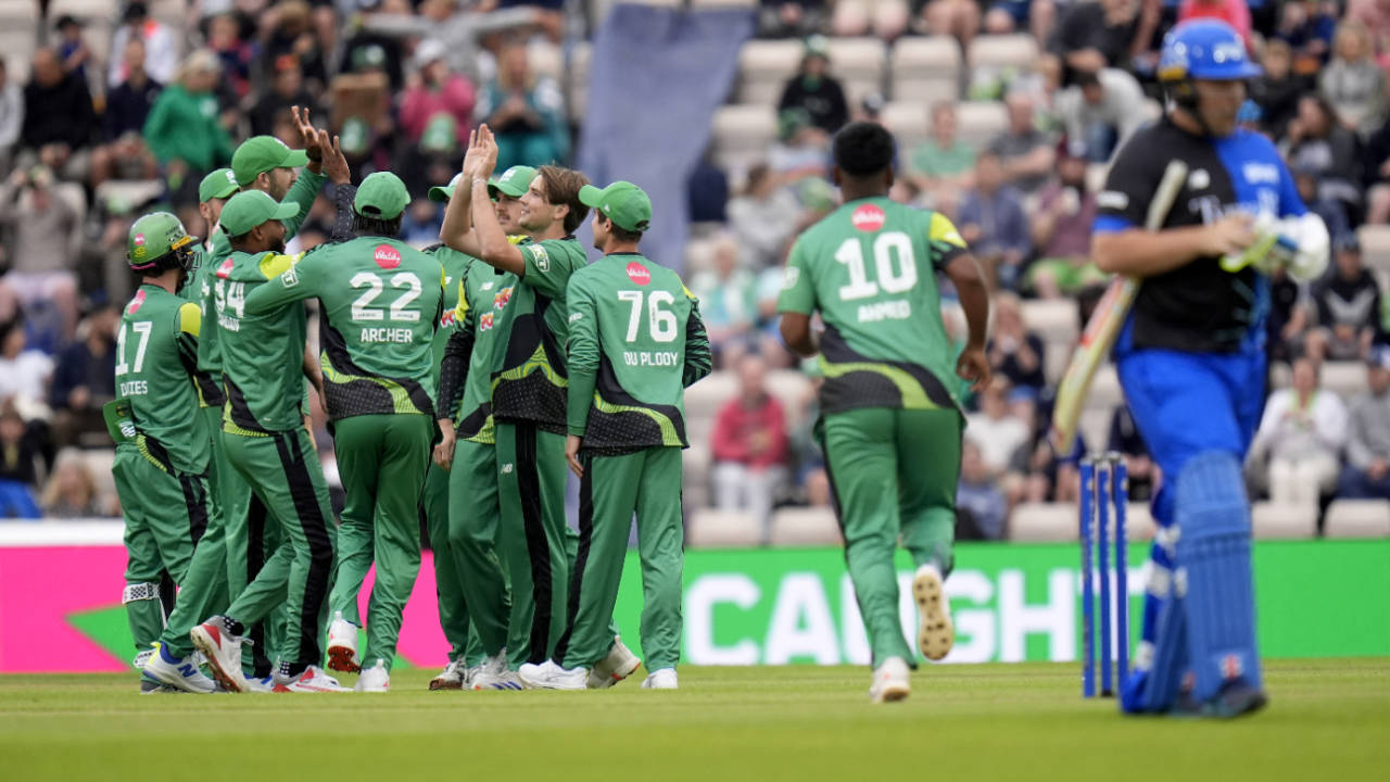 James Coles claimed the early wicket of Adam Rossington, Southern Brave vs London Spirit, The Men's Hundred, Utilita Bowl (Southampton), July 24, 2024