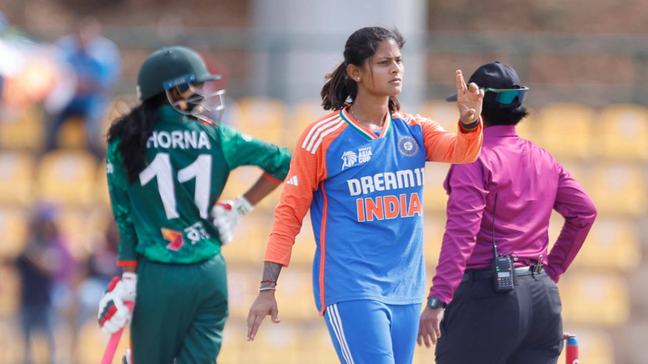 Radha Yadav rocked Bangladesh with figures of 4-1-14-3, India vs Bangladesh, Women's Asia Cup 2024, semi-final, Dambulla, July 26, 2024