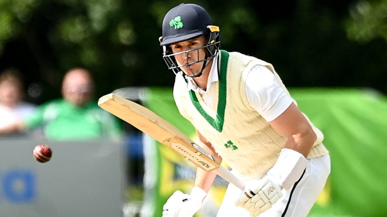 Peter Moor posted his highest Test score for Ireland, Ireland vs Zimbabwe, Only Test, Belfast, day two, July 26, 2024
