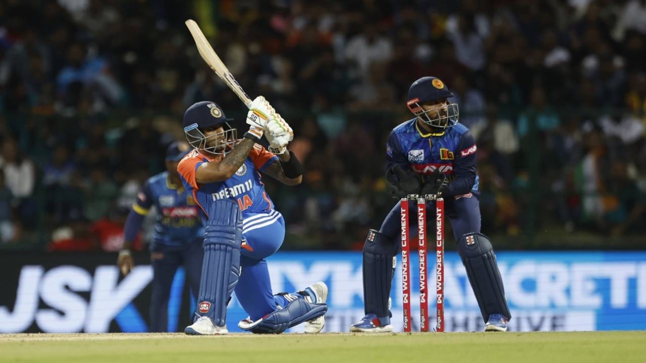 Suryakumar Yadav brought out his full range of shots in his first match as full-time captain, Sri Lanka vs India, 1st T20I, Pallekele, July 27, 2024