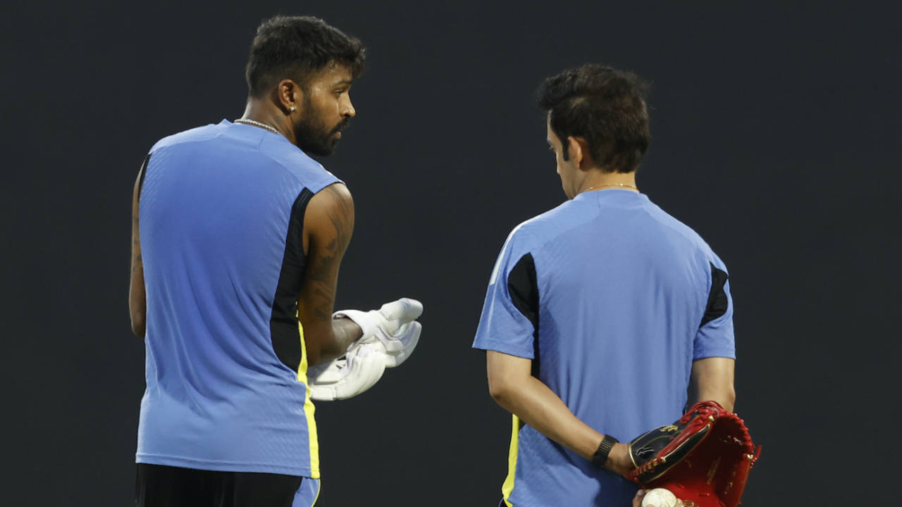 Hardik Pandya and Gautam Gambhir have a chat before the game, Sri Lanka vs India, 1st T20I, Pallekele, July 27, 2024