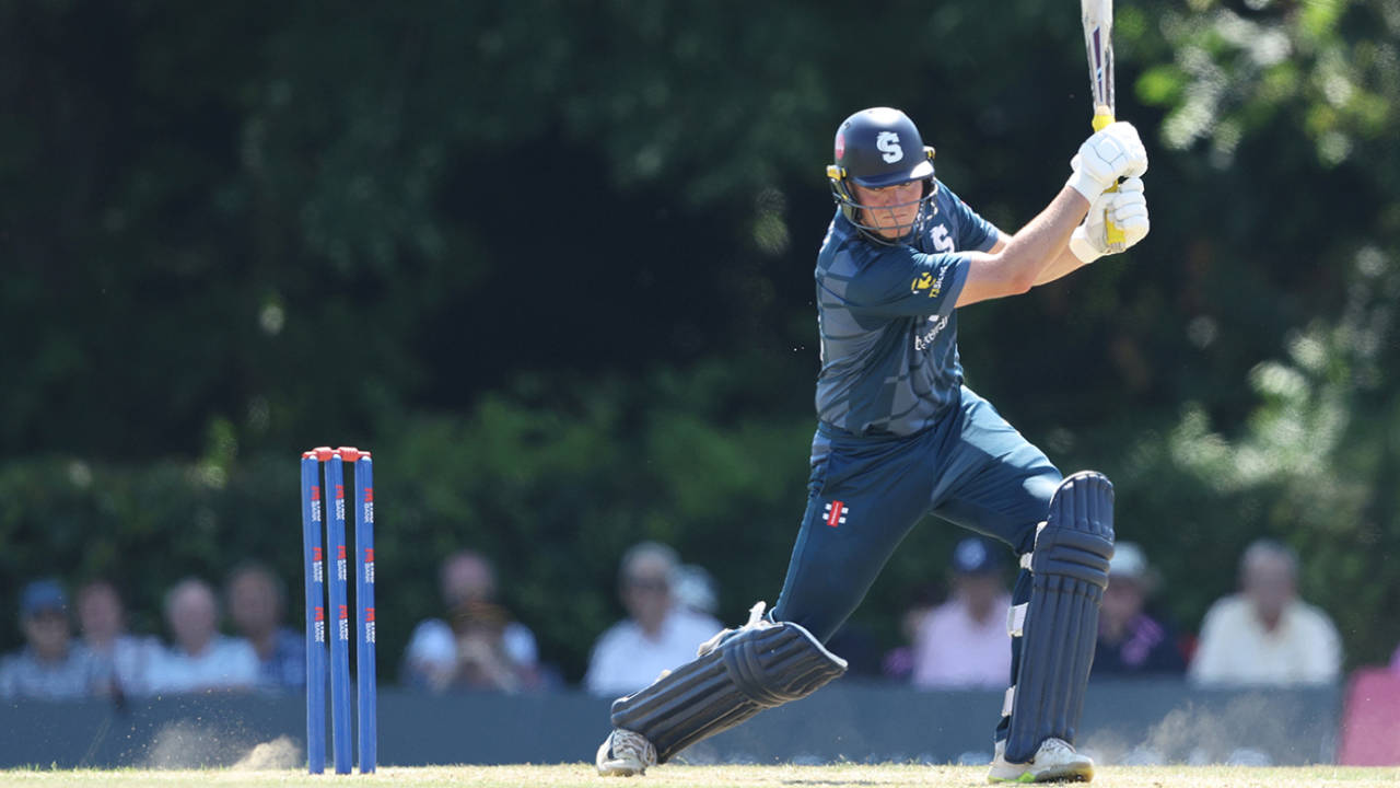 Gus Miller made his maiden senior fifty, Middlesex vs Northamptonshire, One-Day Cup, Radlett, July 29, 2024