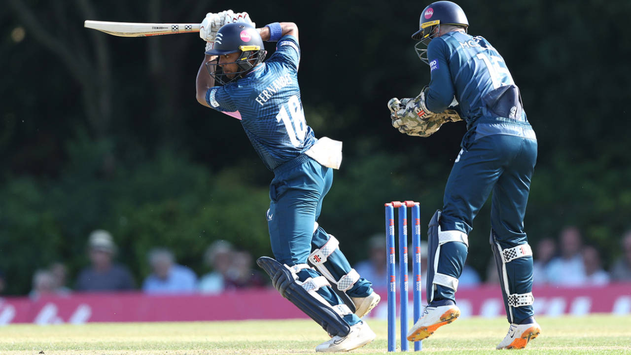 Nathan Fernandes scored a vital 83, Middlesex vs Northamptonshire, One-Day Cup, Radlett, July 29, 2024