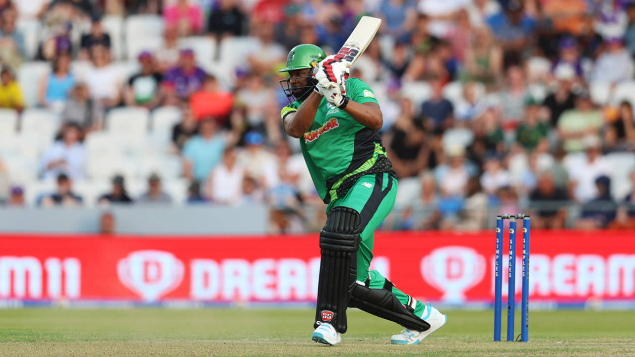 Kieron Pollard struck a vital 37 off 22 ball, Northern Superchargers vs Southern Brave, Men's Hundred, Headingley, July 30, 2024