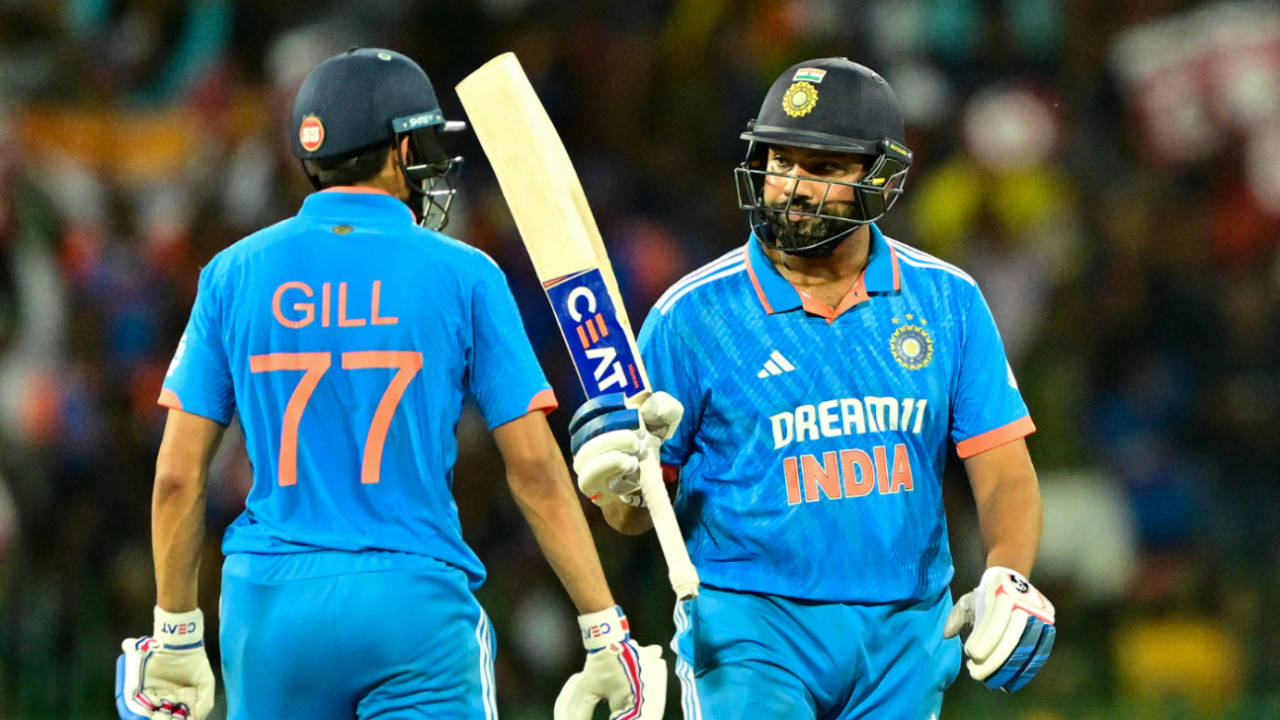 Rohit Sharma got to his fifty off 29 balls with a six, Sri Lanka vs India, 2nd ODI, Colombo, August 4, 2024